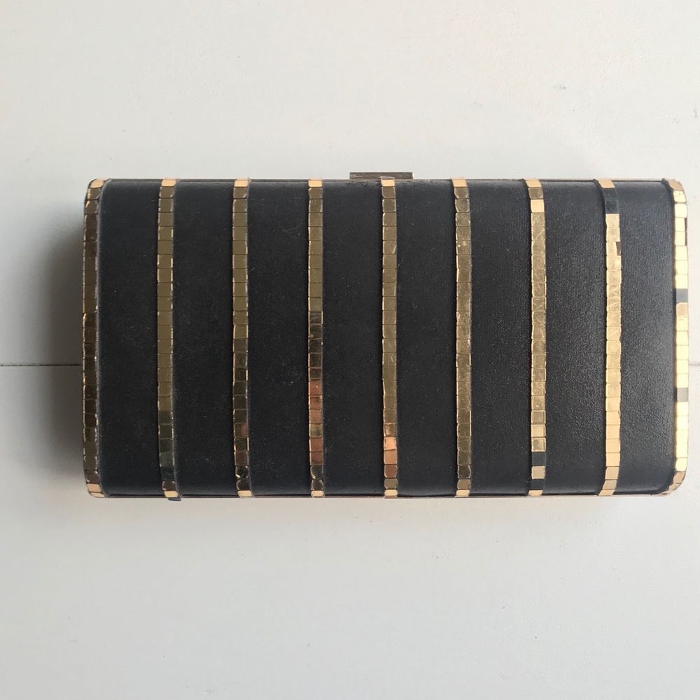 Black and gold clutch